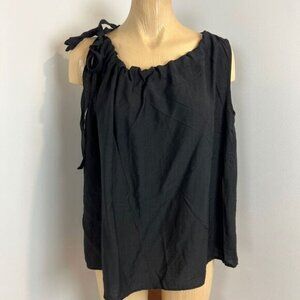 Unbranded Women's Size Large Black Sleeveless Side Tie Bow Camisole Top